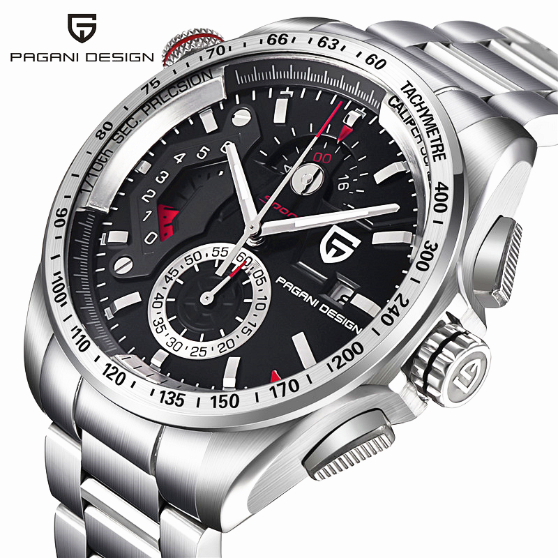 Pagani Design Outdoor Sports Watches Men Luxury Brand Japan Movement Quartz Watch Dive Stainless Steel Clock relogio masculino