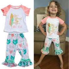 New Kids Baby Girls Clothes Outfits Tops T-shirt Floral Pants Hairband 3PCS Set Free shipping