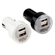 2 USB Ports Car Charger 12-24V Dual USB Car Charger For iPhone 5 6 6s For ipad 2 3 4 5 For Samsung Galaxy free shiping