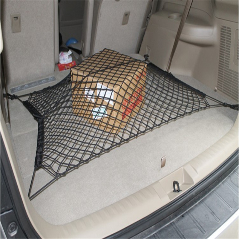80*60CM Car Rear Cargo Net Nylon Elastic Trunk Luggage Rack Net car-styling car trunk organizer