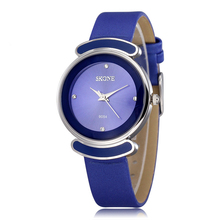 Fashion Brand Skone Ladies Watch Women Casual Watches Fashion Luxury Leather Strap colorful wrist Watches