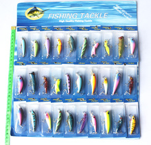 fishing lures free shipping Lot 30pcs Kinds of Fishing Lures Crankbaits  Minnow Popper Baits Tackle Kit HLK