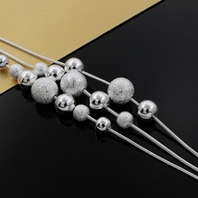 Fine jewelry charm silver plated bead necklace classic high quality fashion accessories priced at direct wholesale