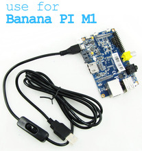 Raspberry Pi Power Cable with switch ON OFF button Micro USB charging cable for Banana PI