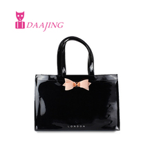 FREE SHIPPING butterfly shopping bag lovely pvc waterproof ted bag colorful jelly handbag women handbag with