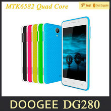 In Stock Doogee DG280 LEO Cell Phones 4.5″ IPS Android 4.4 MTK6582 Quad Core 1GB RAM 8GB ROM 5MP Dual SIM WCDMA 3G Smartphone
