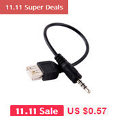 USB 2.0 Female Car MP3 Converter Cable Cord