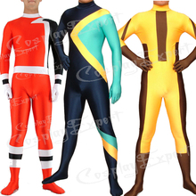Free Shipping DHL Wholesale Colorful Lycra Spandex Back Zipper Unisex Zentai Catsuit Party Cosplay Custome TM125