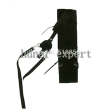 A shoulder arrow quiver canvas hunting bow arrow case with adjustable strap and pouch