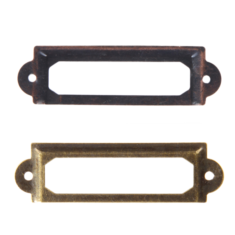 Whoelsale 48pcs Iron Golden Antique Brass Drawer Label Pull Frame