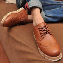 2016 New Fashion Lace the Shoe with a Single Oxford Shoes Hollow Pointed Low-heeled Shoes For Men Casual Plus Size 39-47