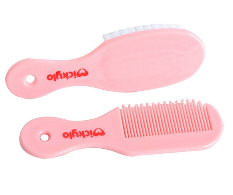 2PCS Solid Safe Baby Brushes & Combs Infant Teezer Hairbrush For Baby Hair Brush Set High Quality Baby Hair Care Hair Comb Baby (5)
