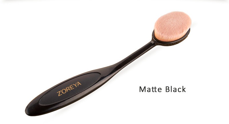 matte black foundation brush oval