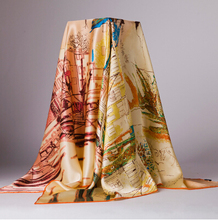 high quality 100% long silk scarf women scarf shawl high-grade brand designer scarf chinese style Digital printing shawl-b162