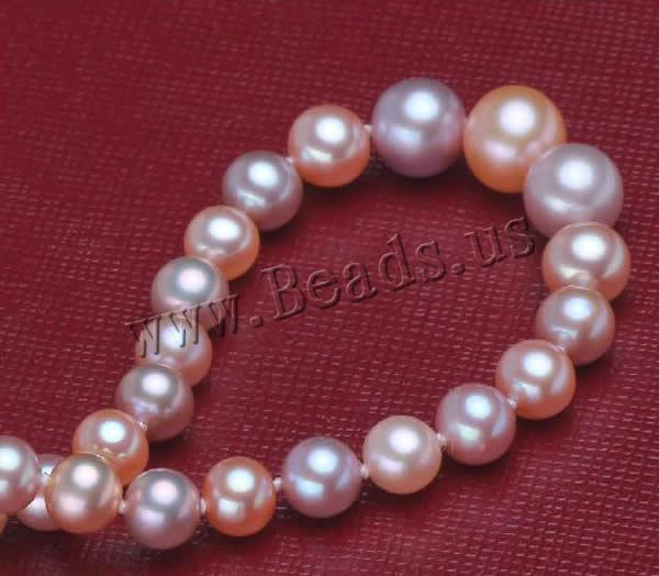 Free shipping!!!Natural Freshwater Pearl Necklace,ladies jewelry, sterling silver lobster clasp, with 5cm extender chain, Round