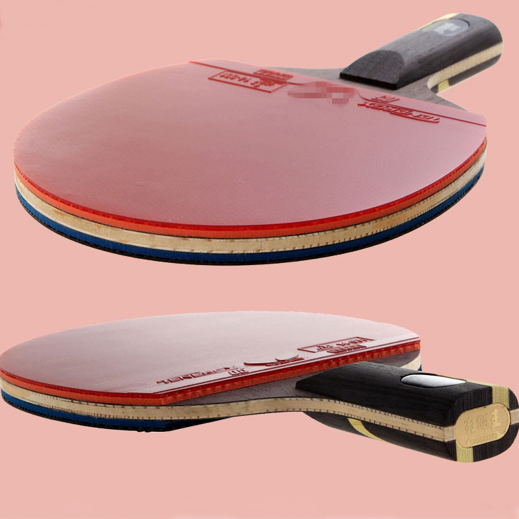 Top quality short and long handle rubber paddle table tennis rackets grip carbon wooden holder good quality pingpong rackets