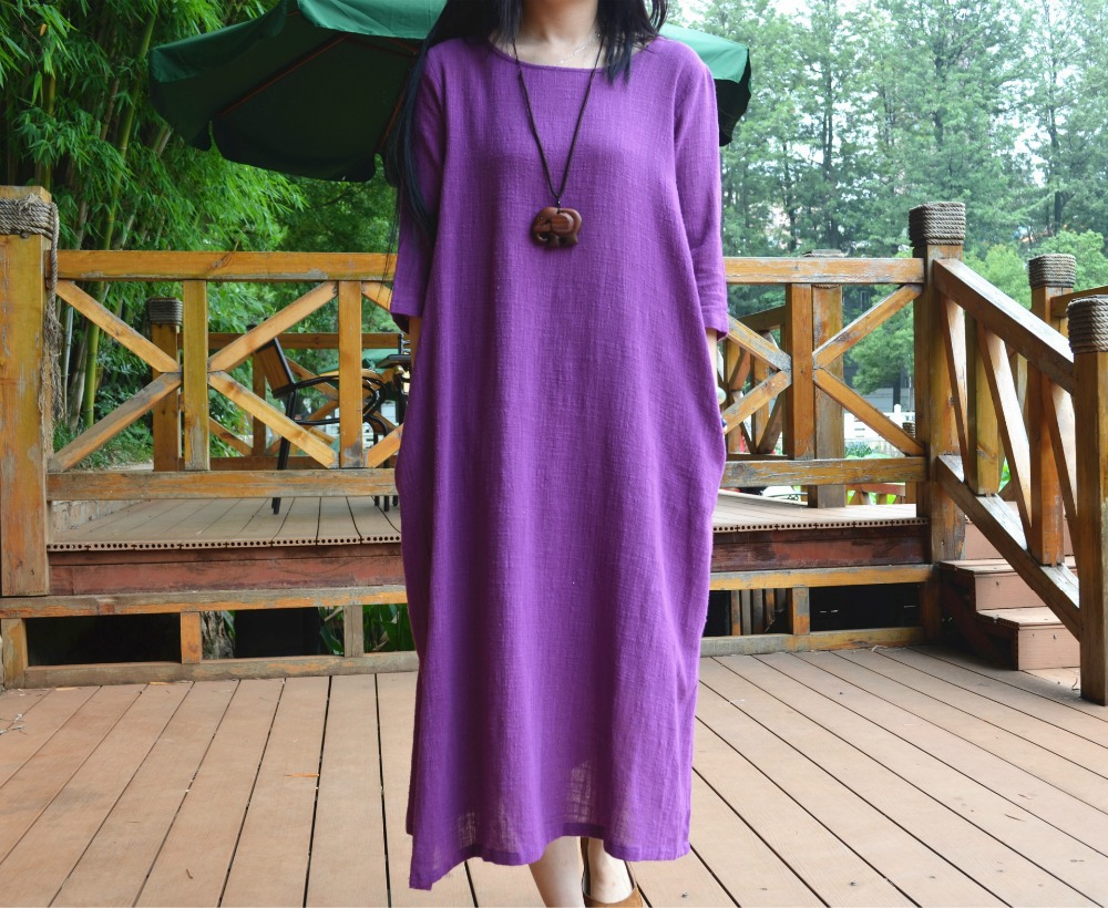 Yellow Linen Maxi Dress