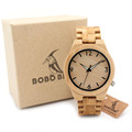 BOBO BIRD All Wood Bamboo Watches Top Brand Designer Men s Wooden Watches Lumious Needle Quartz