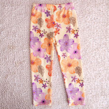 Lovely Baby Kids Girls Milk Wire Pants Flower Printed Trousers 2 7 Years Legging