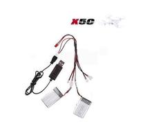 Syma X5C X5 X5SW X5SC RC quadcopter RC drone 3.7V 500Mah Li-po Battery +USB cable+5 in 1 charger cable 4pcs/set Free shipping