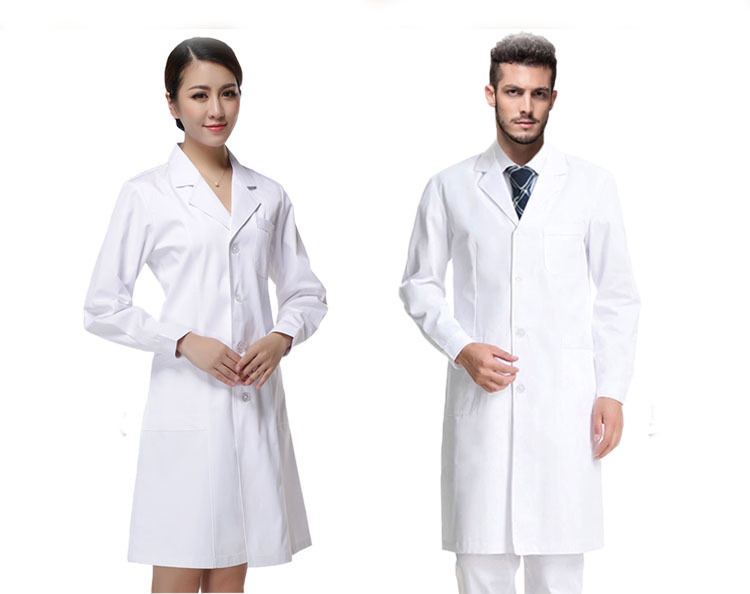 nurse uniform long-sleeve doctor coat short sleeve lab coat cotton white co...
