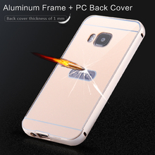M9 Hole For HTC Logo 1mm Ultrathin Metal Aluminum Acrylic Hard Back Case For HTC One
