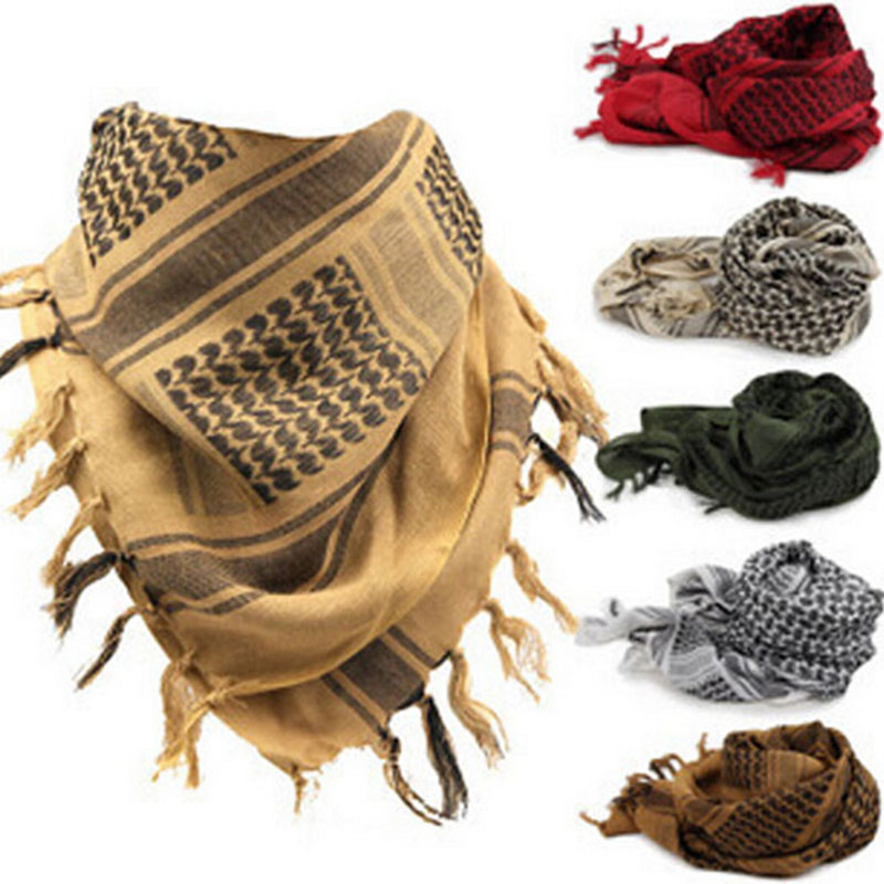 Arab Scarves Men Winter Military Windproof Scarf Thin Muslim Hijab Shemagh Tactical Desert Arabic Scarf