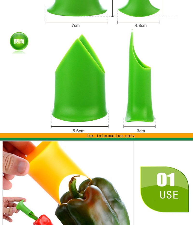 Description Picture 4 of itemOne Set Nordic Creative Kitchen Gadgets Chili Tomato Corers Fruit & Vegetable Pepper Corer Home Restaurant Hotel Cooking Tools