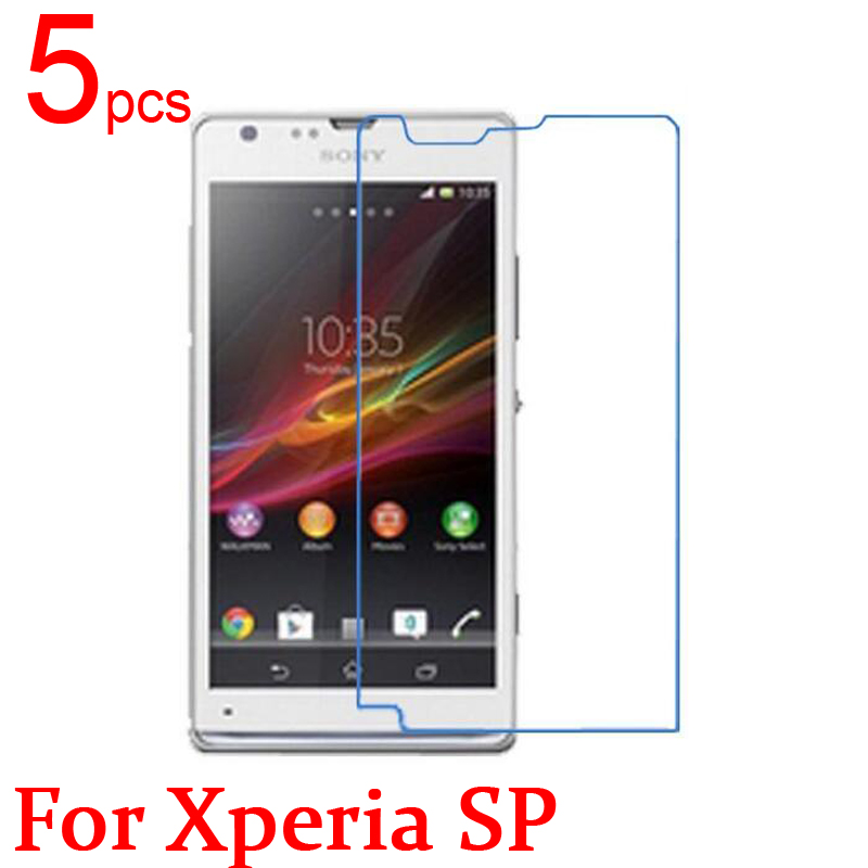 5pcs Gloss Ultra Clear LCD Screen Protector Film Cover For Sony Xperia SP M35H M35T M35C