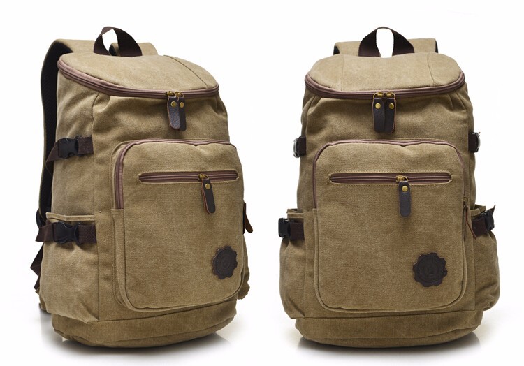 High capacity Vintage Backpack Fashion High quality boy school bag Casual Travel Bags men Canvas Backpack (4)