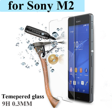 Закаленное стекло экрана протектор для SONY Xperia M2 / S50H / SONY гвардии пленочной оболочкой