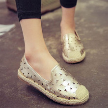 2015 Fashion Breathable Women Shoes Classic Brand Designer Floral Women Rope Soled Espadrilles Flats Shoes For