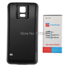 New Arrival High Capacity 7800mAh Mobile Phone Battery & White Matte Shell Cover Back Door for Samsung Galaxy S5  G900