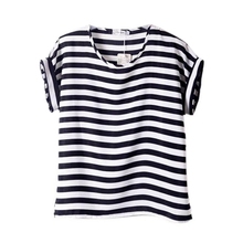 Venta caliente mujer señora alas de murciélago gasa Top de la camisa ocasional impresa Tops camisetas mujeres ropa