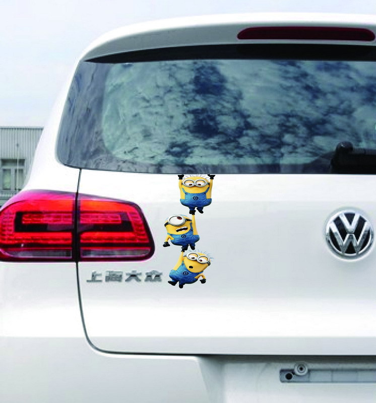 1 Pcs Despicable Me Minions Personality Cute Cartoon Glue Sticker Car Decal Covers Waterproof Reflective On