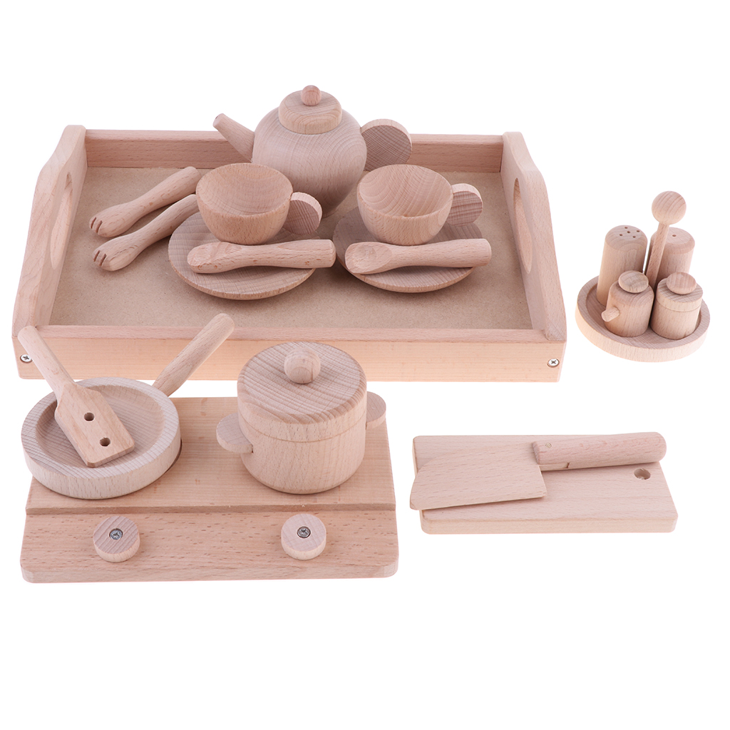 childrens wooden tea set