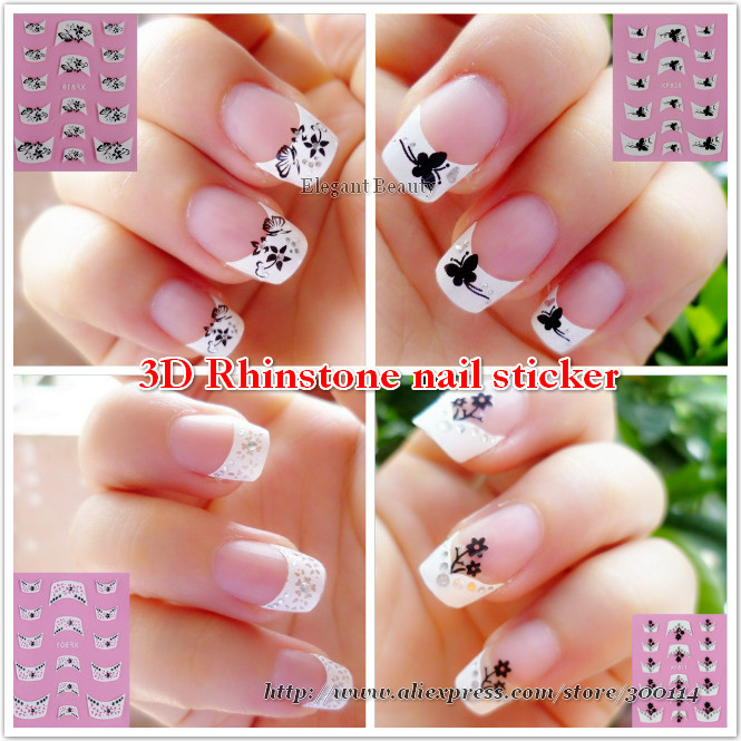 50 Valentine S Day Nail Art Ideas And Design White French Tip Nail Art With Pink And Black Border Follow