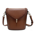 Spring 2017 Women Bucket Bag Satchel Retro Fashion Leather Shoulder Small Shoulder Saddle Bag Female Purse