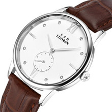 Fashion men and women’s business casual wristwatch rose goldren diamond dial watch with calendar small seconds momo quartz watch