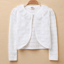 AZEL girls spring sweet outcoat kids cardigan for girls white pink princess cape shrug coat kids clothes china 2016 spring