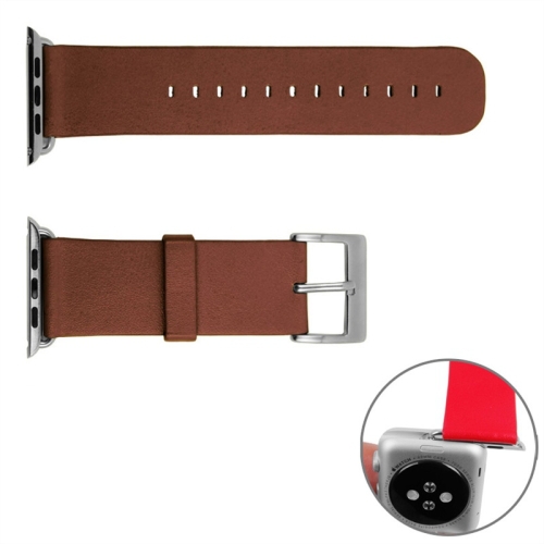 Brown Band 42mm Nappa Genuine Leather Cowhide Watchband Replacement for Apple Watch