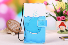 For Mpie Z6 Case Fashion PU Stand Wallet Card Slot Leather Cover Cartoon Painting Lanyard gift