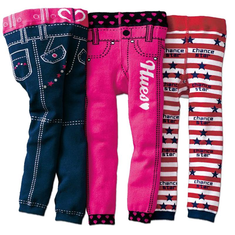 Boys girls Knitted leggings 3 pcs baby faux jeans pants 2-4T toddler kids spring autumn skinny trousers cotton children leggings