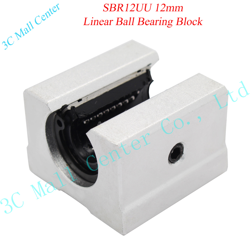 4pcs SBR12UU 12mm Linear Ball Bearing Block CNC Router linear guide for 3d printer Free shipping