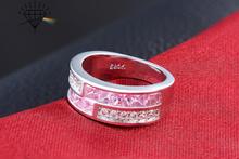 White Gold plated Filled Ruby Diamond Ring For Women Accessories fashion wedding Engagement Finger Romantic CZ