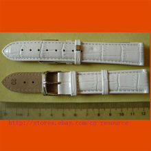 1 x 20 mm GENUINE COW LEATHER watch band white 02