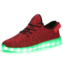 Led shoes for adults Plus size light up luminous women casual shoes canvas shoes 2016