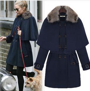 Womens Winter Pea Coat - Black Coat