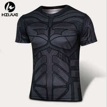 Marvel Super Heroes Captain America Men T shirt Compression Armour Base Layer Short Sleeve Thermal Under