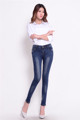 Fashion Women Vintage Slim Tight Fitting Elastic Mid Waist Skinny Jeans Thin Pencil Pants Sexy Slim
